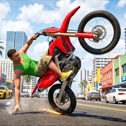 Moto Bike Wheelie Stunt Game のアイコン